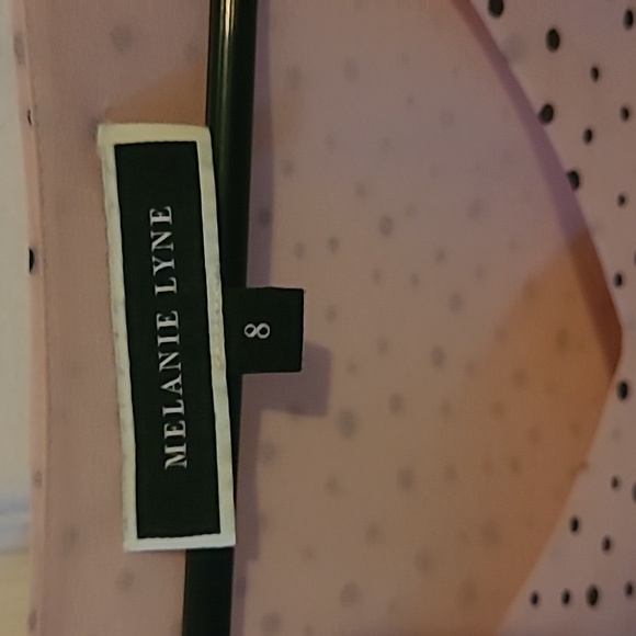 Melanie lyne chiffon polk a dot blouse size 8 - Picture 2 of 5